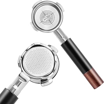 مرشح IKAPE 54 مم Bottomless Naked Portafilter لـ Breville BES870/880 وSolis وما إلى ذلك، يتضمن سلة 18 جرامًا Bambino Plus غير مدعومة