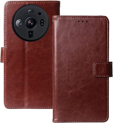 Miniatura 6 de Stand Premium Retro Business Flip Leather Case Protector Bumper for Xiaomi 12S Ultra 6.73" TPU Silicone Protection Phone Cover Skin Folio Book Card