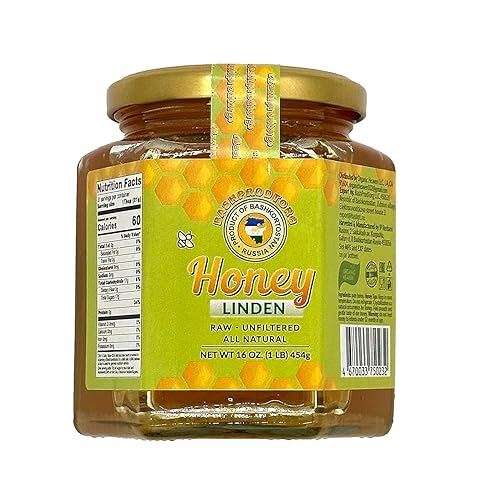Miniatura 8 de Miel de tilo Bashkirian - OrganiC Heaven - Miel de tilo 16 onzas (1 libra), paquete de 2 - Miel de tilo 100% pura, cruda, sin filtrar, orgánica,