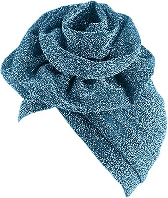 Surkat Shiny Flower Turban Shimmer Chemo Cap Hairwrap Headwear Beanie Hair Scarf