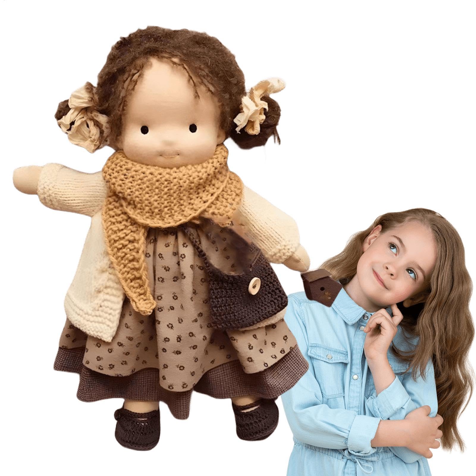 Muñecas Bjd - Muñecas de trapo de peluche portátiles, hechas a mano con ropa, ejercicio de habilidades prácticas, suave y cómodo
