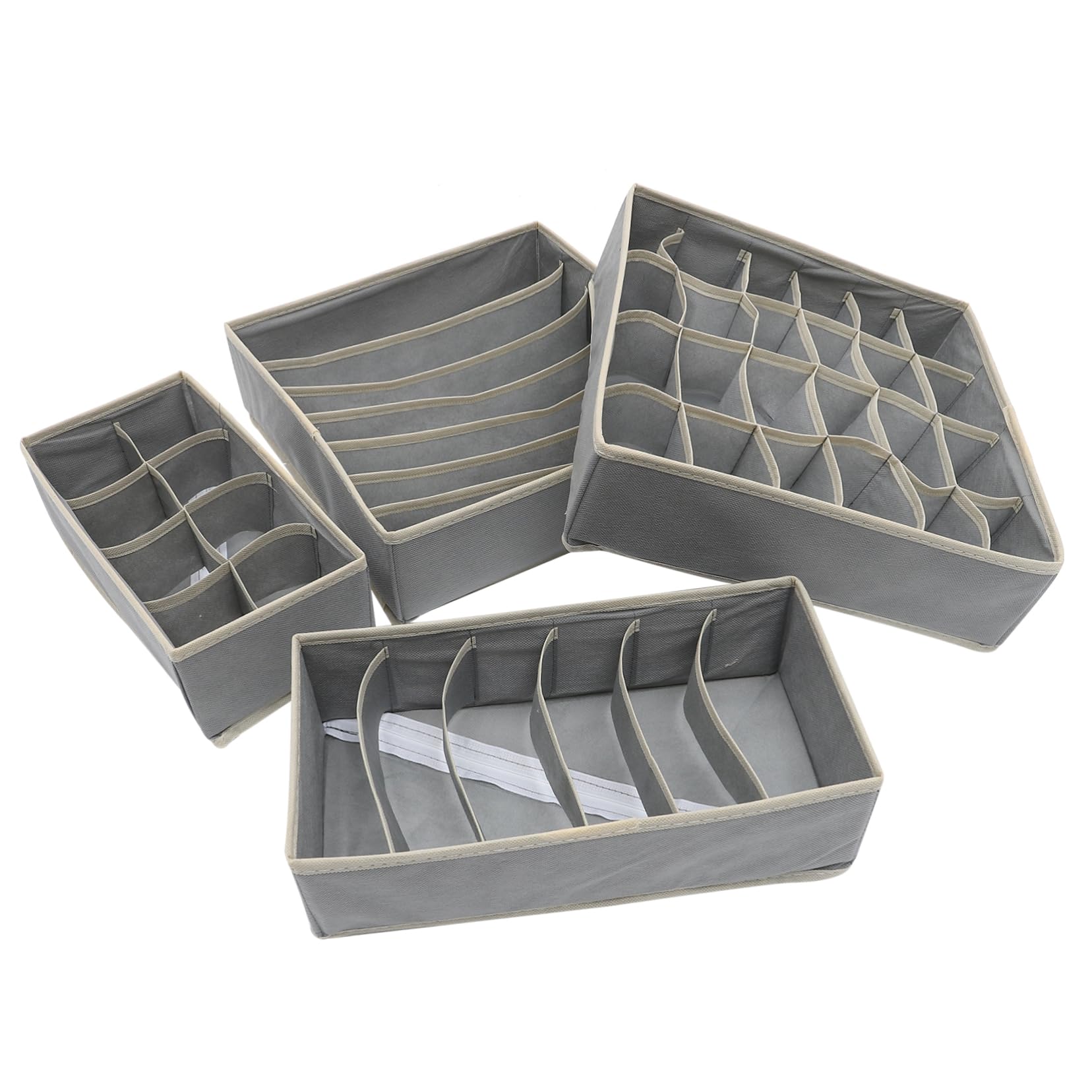 Organizzatore per Cassetto 7 Scomparti per Biancheria Intima, Calze e Cravatte Set da 1 Design Creativo e Funzionale
