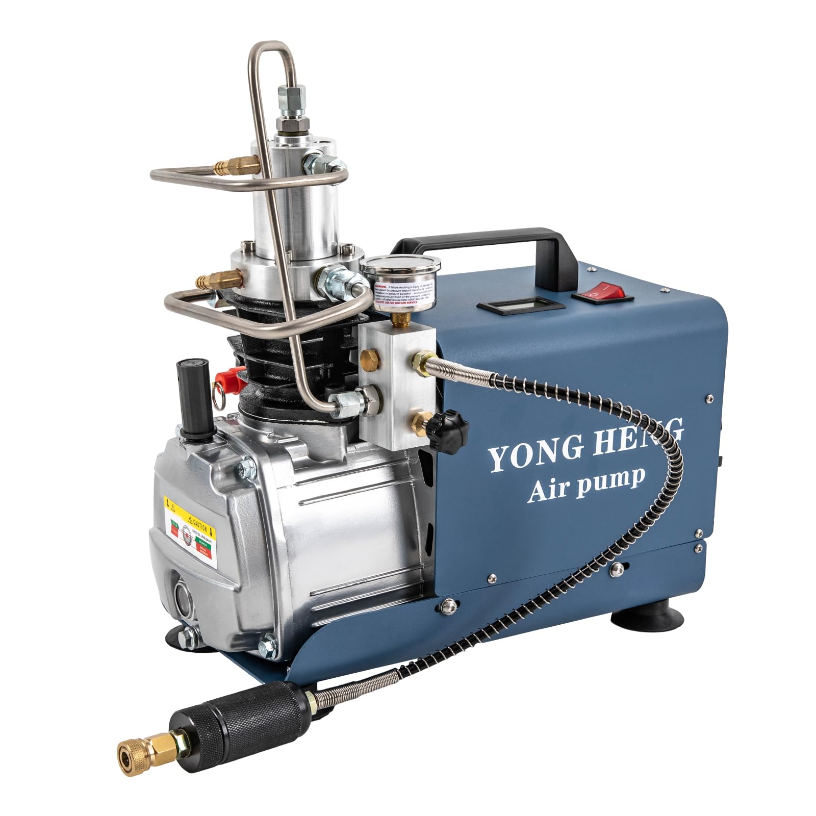 PCP Kompressor, 300Bar 30Mpa 4500Psi Elektrische Hochdruck-Luftkompressorpumpe, 1800W Elektrischer Luftpumpe, zweistufige Komprimierung Hochdruck-Druckluftpumpe