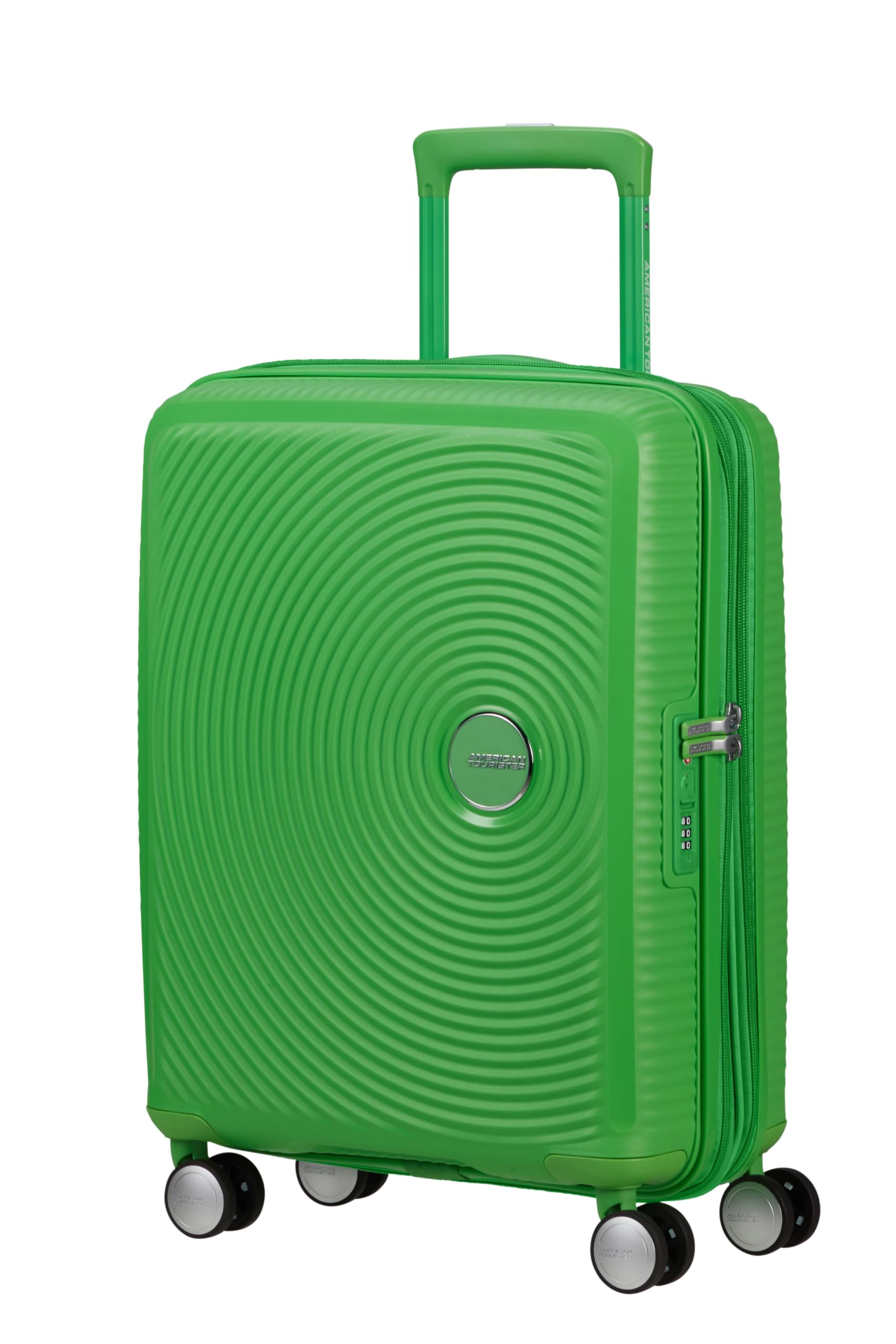 American Tourister Soundbox - Handgepäck Koffer 55 x 40 x 20/23 cm - Hartschalen Kabinentrolley für EasyJet & die meisten Airlines, Erweiterbar, 35.5/41L, Grün (Grass Green)