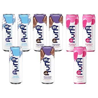 30g Protein Shake, Ready to Drink, Ultra-Filtered Milk, Low Sugar 1g, 150 Calories, Lactose Free, Meal Replacement, 3 Flavor Variety Pack Vanilla, Strawberry, Chocolate, 9 Pack 11 fl oz
