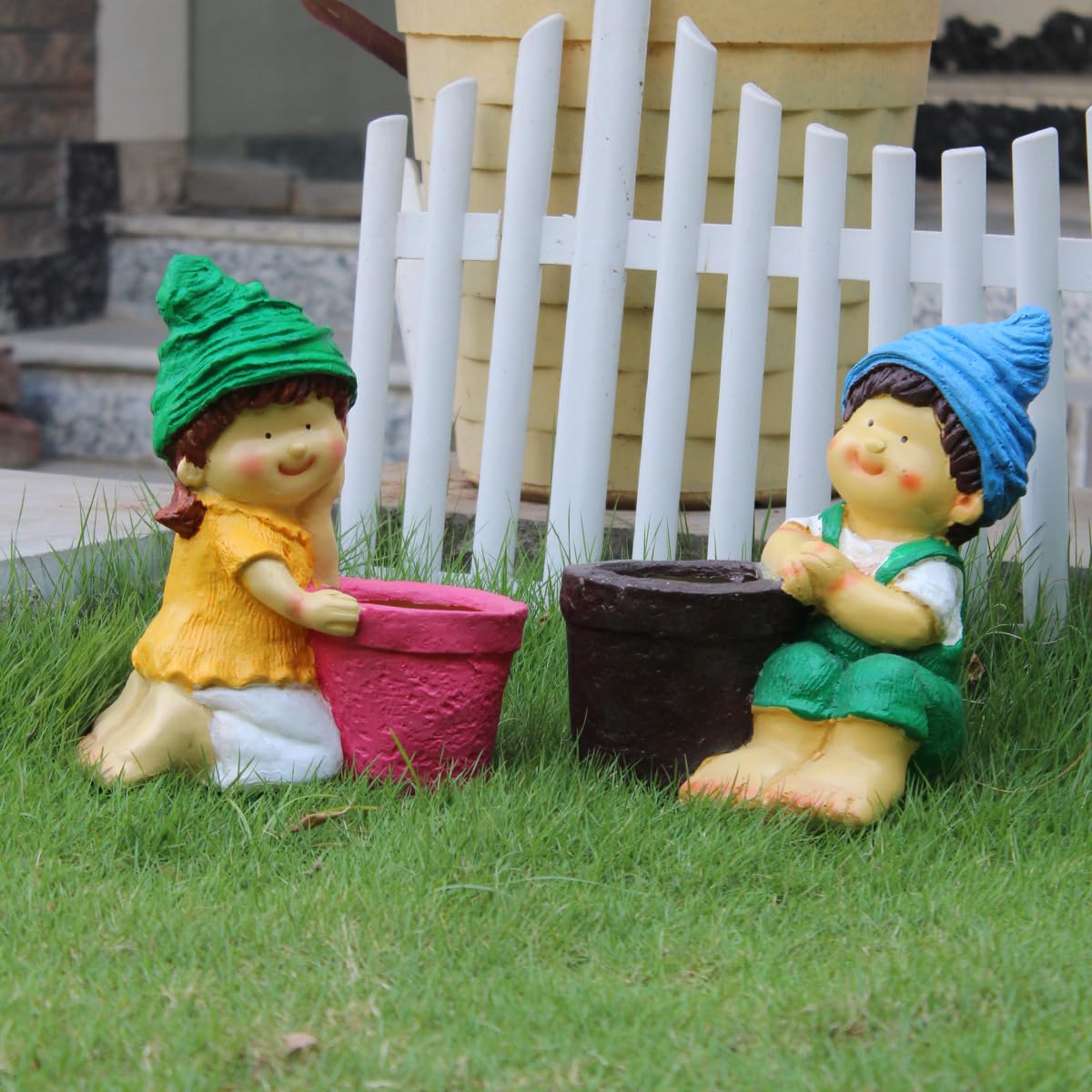 Wonderland Set of 2 (Combo) Boy & Girl Planter, Planters, Pot, Container for Home Decoration, Garden Decoration (B0D4M5KJHS) Amazon Price History, Amazon Price Tracker