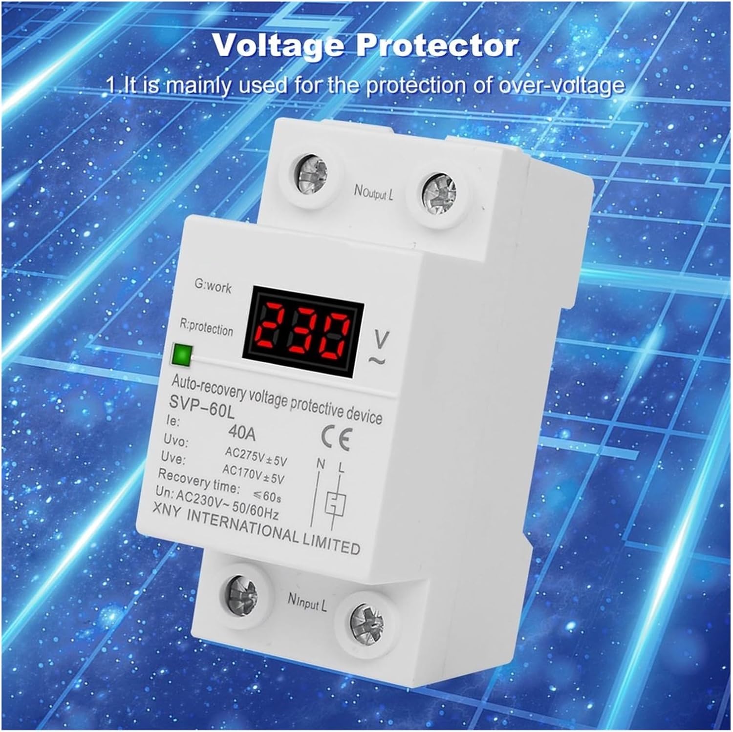 RWRAPS SVP-60L Voltage Protector with text overlay 'Voltage Protector'