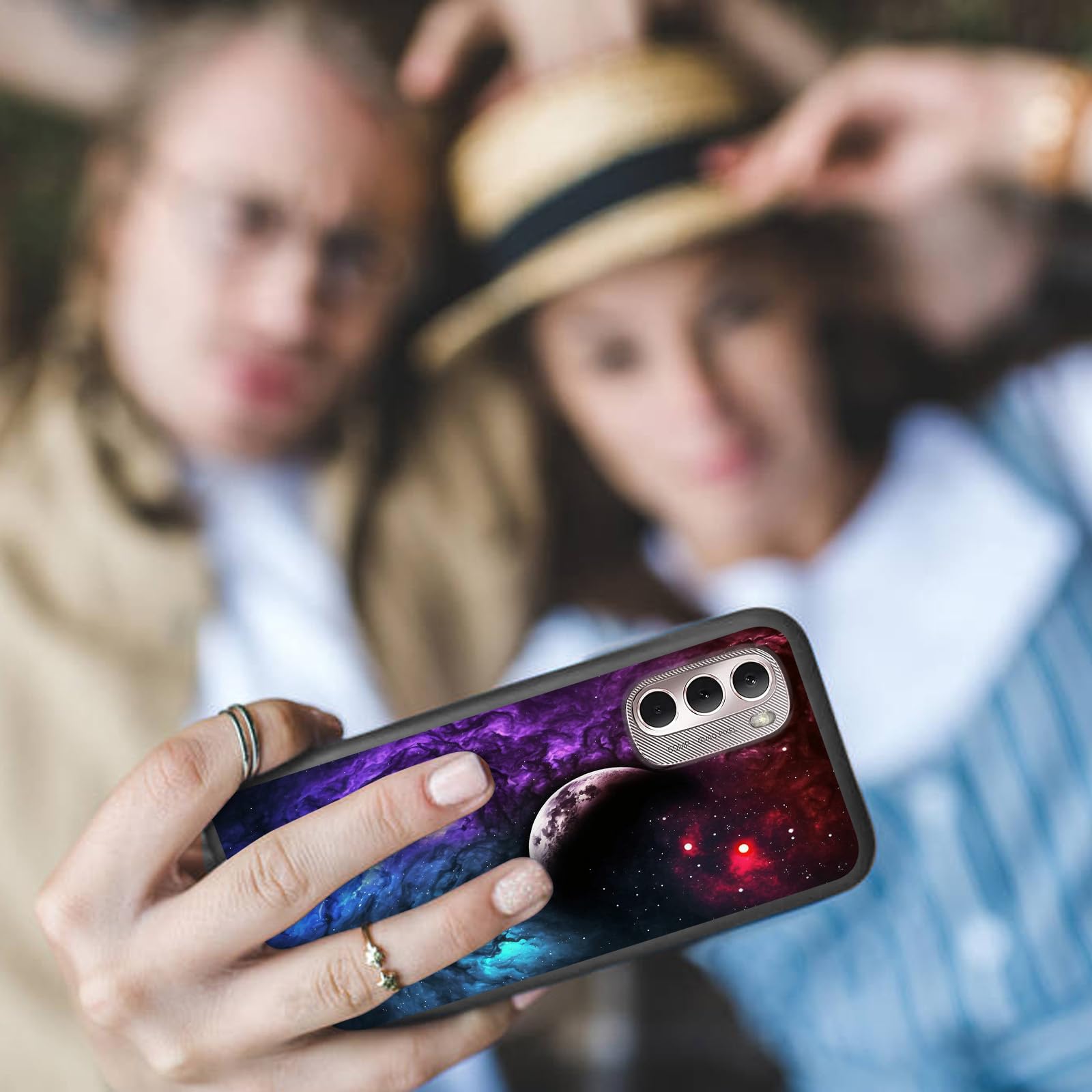 Funda para Moto G Stylus 2022 con patrón de galaxia púrpura para mujeres, hombres y niñas, suave, delgada, TPU a prueba de golpes, funda para teléfono Motorola Moto G Stylus 4G 2022