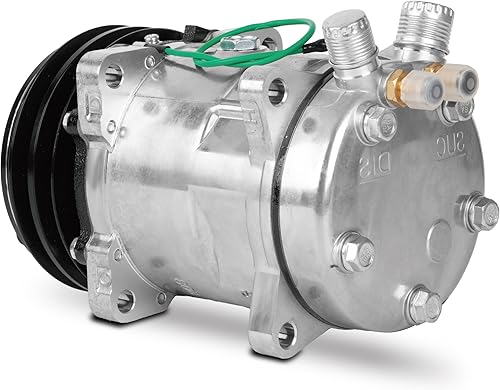 Miniatura 7 de CARSTECH niversal Compresor AC con negro 2PK embrague Sanden SD 508 estilo 5H14 R134A V correa 24V