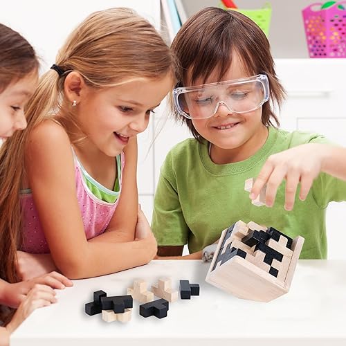 Miniatura 3 de Rompecabezas de bloques rusos de madera, rompecabezas de cerebro para adultos, rompecabezas 3D, rompecabezas de aprendizaje cerebral, juguetes de