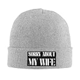YEYAYEA Sorry About My Wife Knit hat Funny Men Women Beanie CAPs