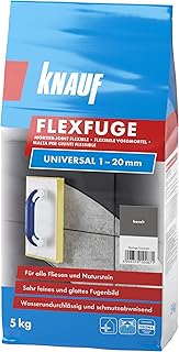 Knauf Flexfuge Universal 5 kg Basalt, universell einsetzbar für ein besonders glattes Fugenbild auf Wand & Boden im Innen- & Außenbereich, schnellhärtender Fugenmörtel auf Zementbasis