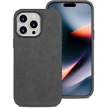 Belemay Italian Alcantara Case for iPhone 16 Pro Max 6.9" Gray