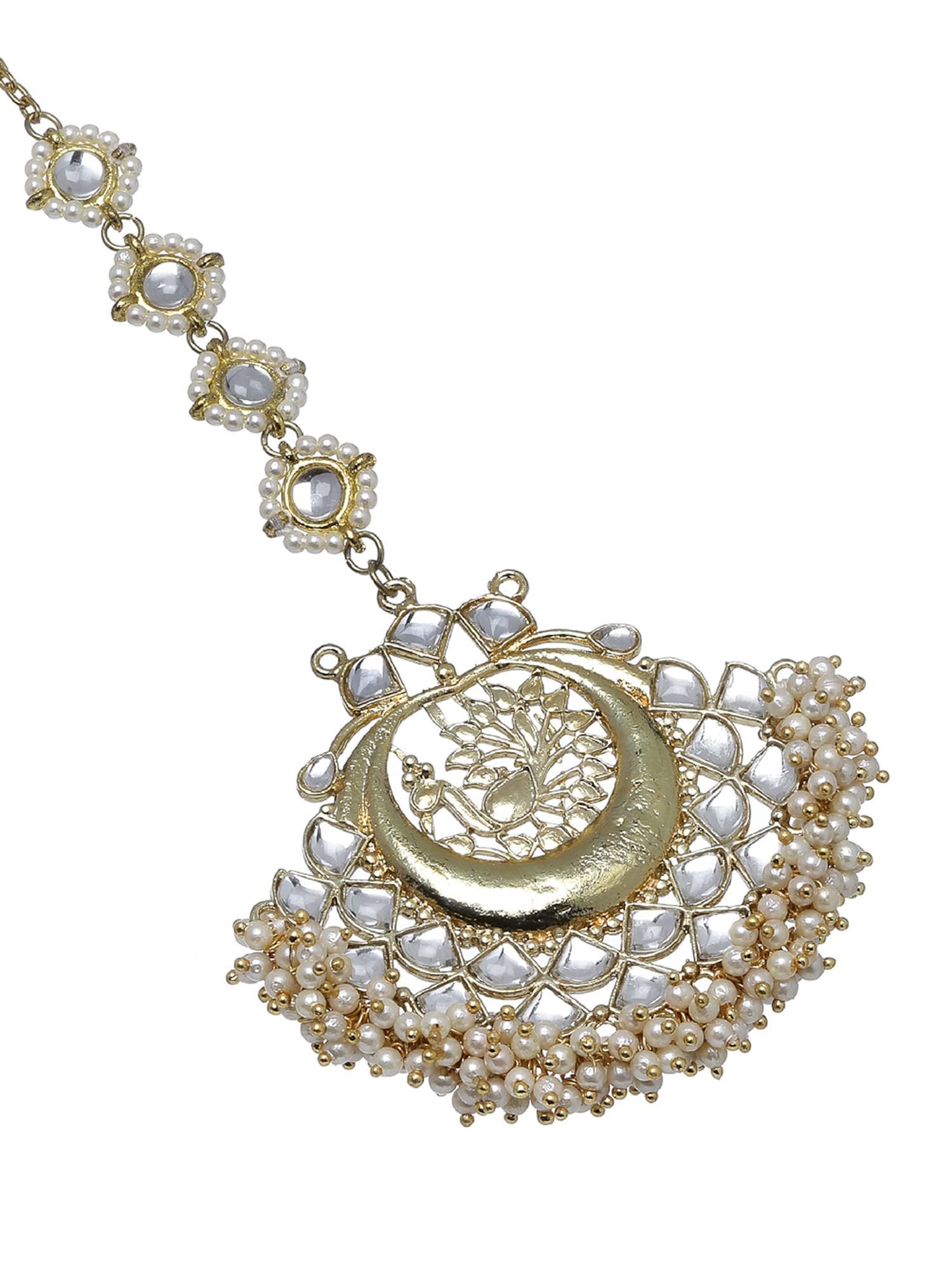 Karatcart Gold Plated Peacock Shaped Kundan Maangtikka for Women (B09J51WBNY) Amazon Price History, Amazon Price Tracker