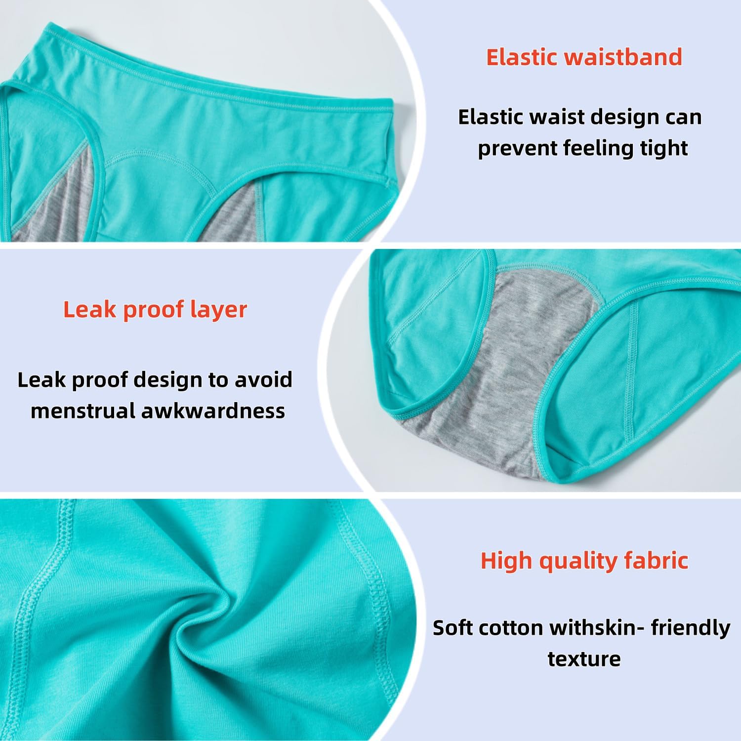 Demifill Teens Cotton Briefs Underwear Girls Period Underwear Soft Panties For Teens - Image 3