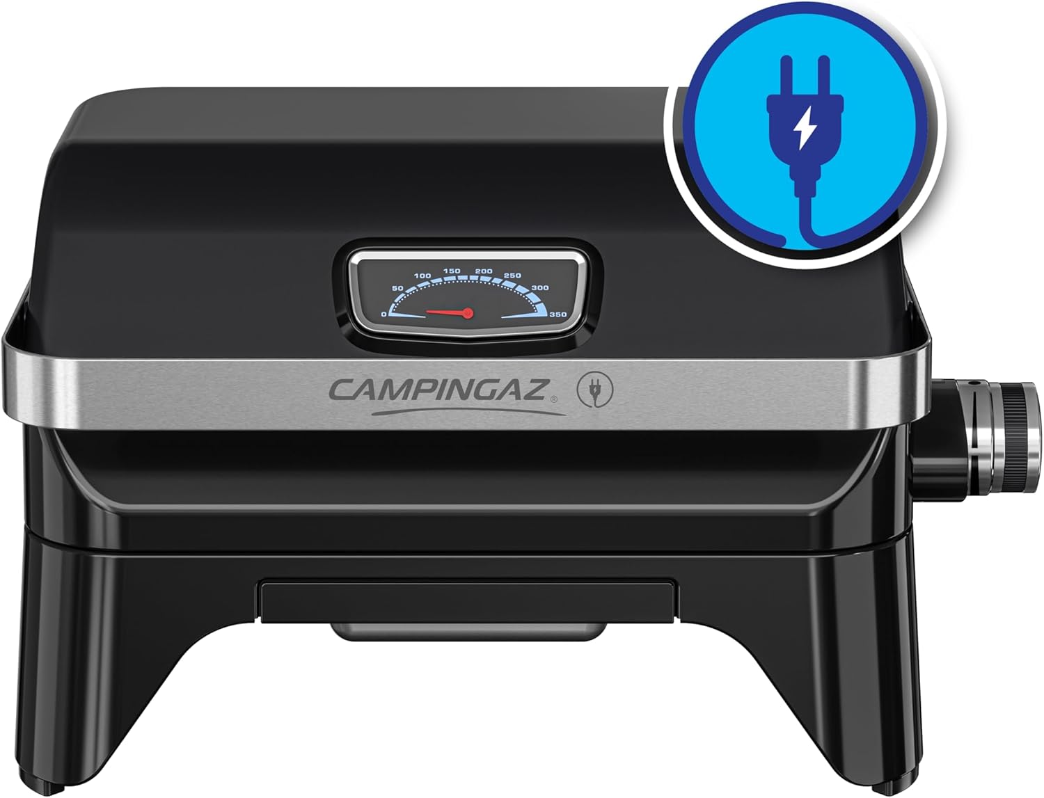 Campingaz Attitude2go Barbecue de table électrique | Barbecue électrique d'intérieur & d'extérieur, portable | 2200 W | Grille de cuisson en fonte | 4 personnes | Pour balcon & camping - Mes Grillades Product Image