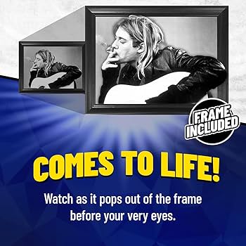 Amazon.com: Kurt Cobain Smoking Nirvana 3D Poster Wall Art Decor