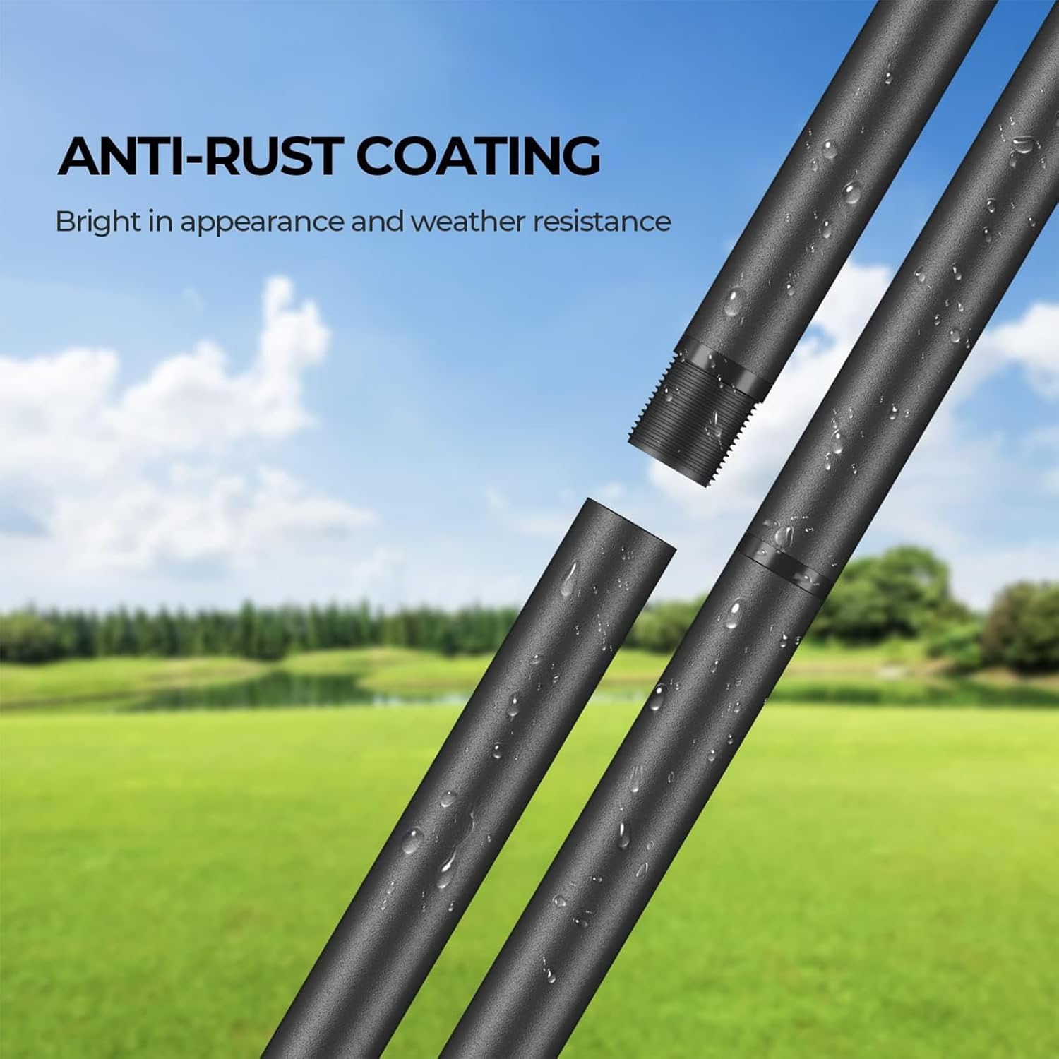 Bird House Pole | Height Adjustable Heavy Duty Bird Feeder Pole Mount Kit 76 Inch | Hummingbird Hanger Holder for Nesting Squirrel Protection Outside Lawn Plant Garden Flower Weather Station