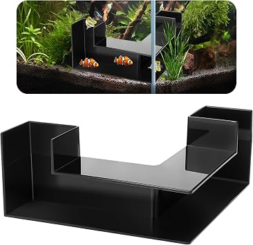 Dual-Entrance Aquarium Tunnel, Aquarium Cave Hideout 360 Viewing, Black Shrimp Cave Fish Tank Tunnels, Aquarium Underground Tunnel, Substrates Buried Tunnel for Fish Decoration