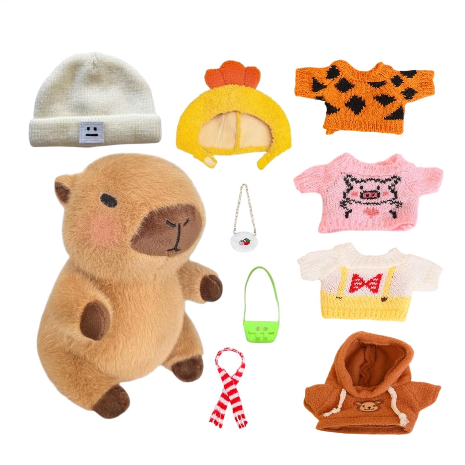 Amazon.co.jp: 23 cm カピバラのぬいぐるみ 10 着の服とアクセサリー