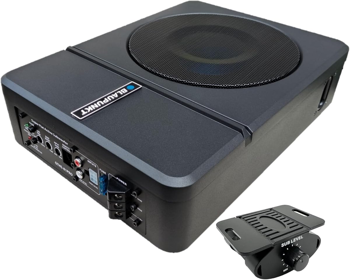 GTHS81PRO Subwoofer amplificado de 8" Diseño compacto y plano activo de 320 vatios