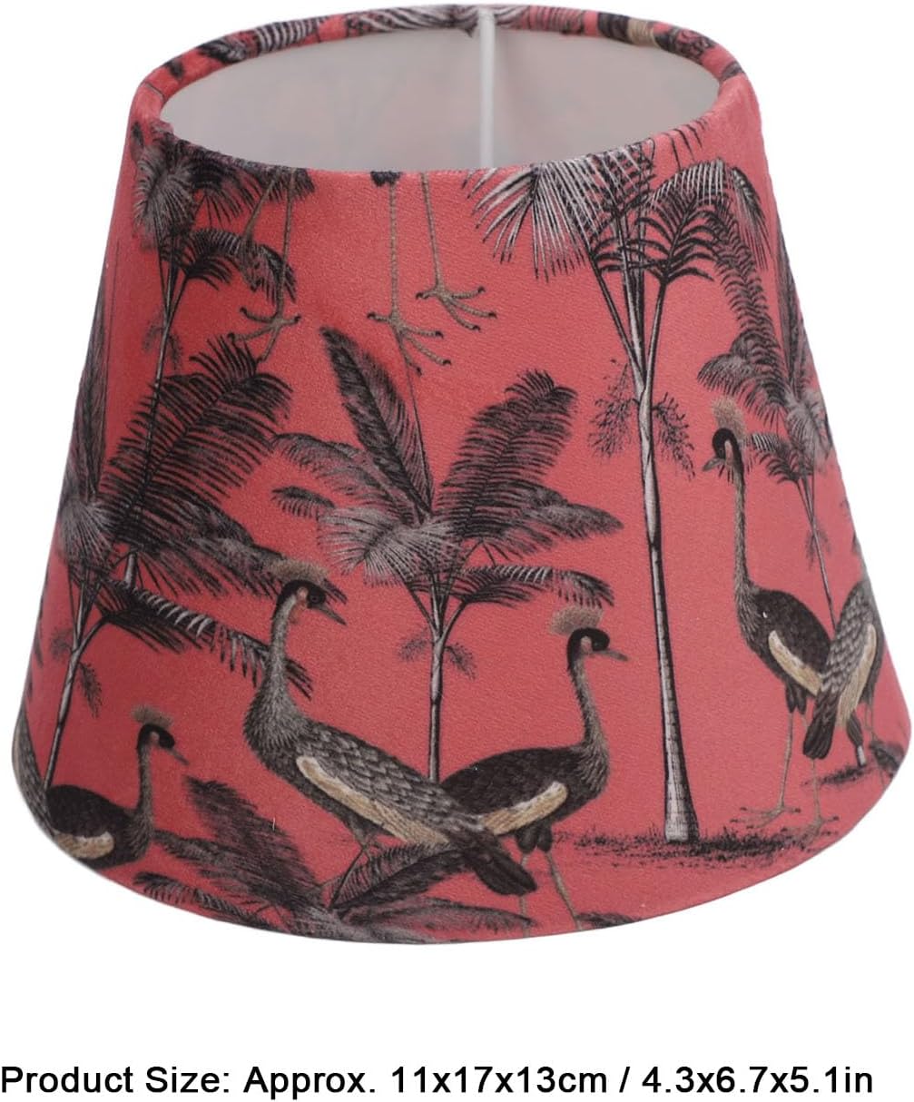 E27 E14 Lamps Shades, Lampshade Modern Simple Velvet Exquisite Conical Decorative Lampshade for E27 E14 Lamp (Peacocks) image 2