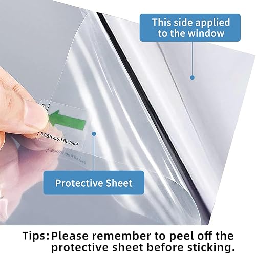 Miniatura 7 de Película de privacidad unidireccional para ventana, película unidireccional para ventana, privacidad durante el día, adherencia estática, bloqueo