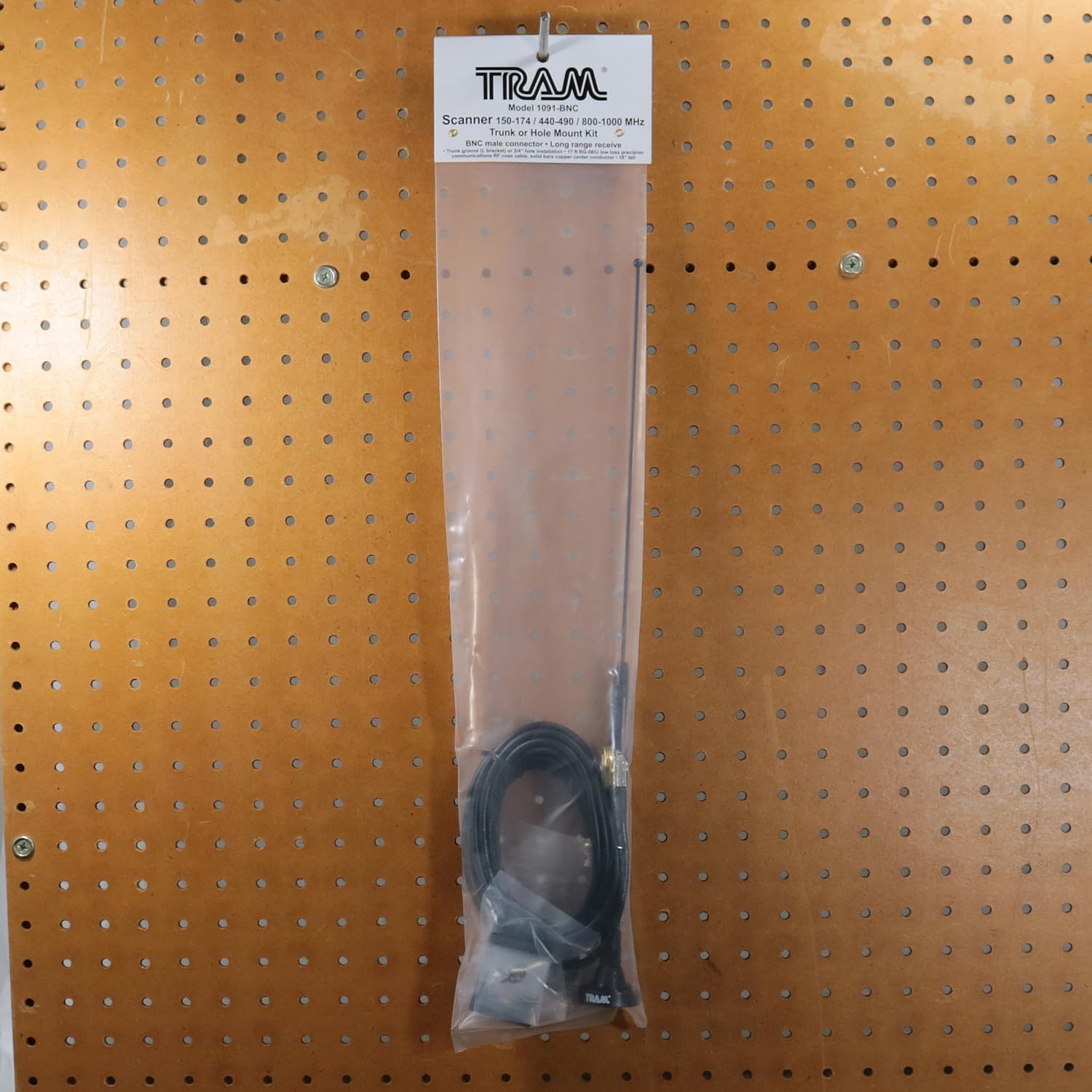 Tram® Scanner Trunk/Hole Mount Antenna Kit with BNC-Male Connector