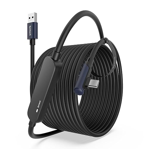 Syntech Cable Link de 26 pies con amplificador de señal compatible con accesorios MetaOculus Quest 3, Quest2ProPico4 y PCSteamVR, transferencia de