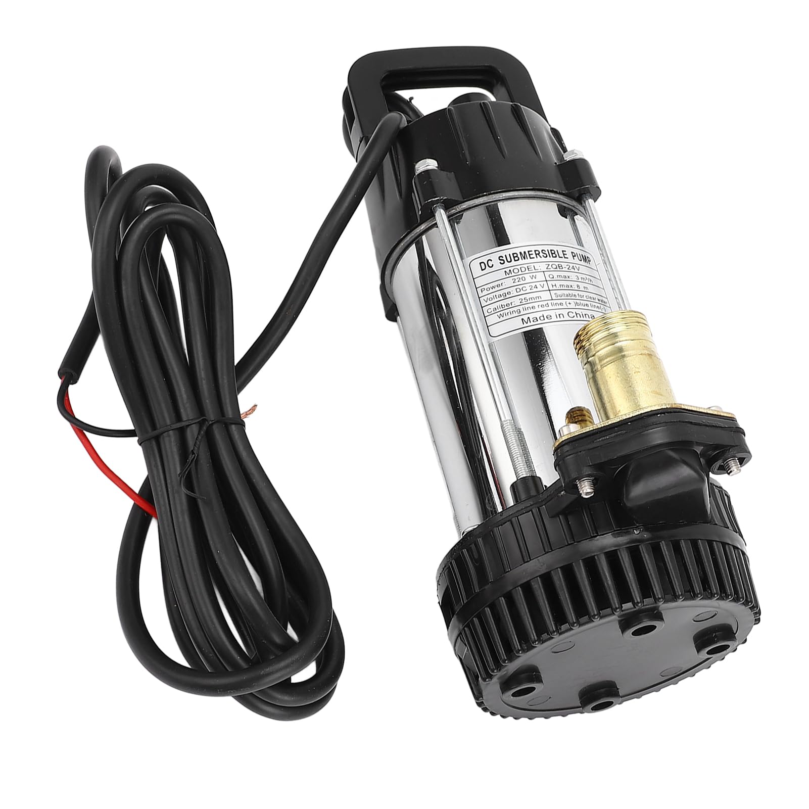 DC24V pompa zatapialna odporna na zużycie wirnik odśrodkowy pełny silnik miedziany 220 W 3 metry 8 m podnośnik do odpływu basenowego