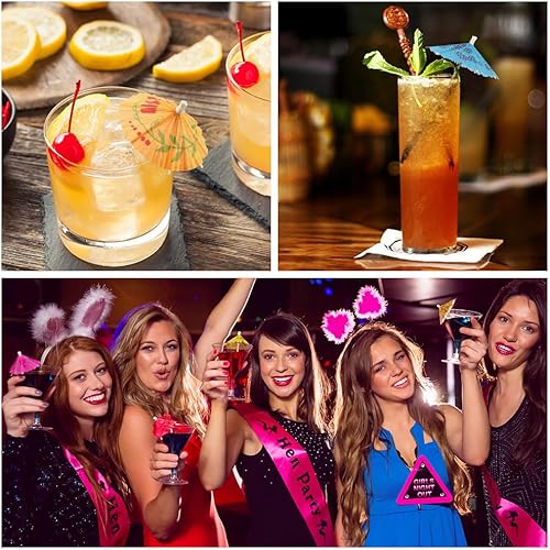 Miniatura 35 de 120 palillos de cóctel para aperitivos, palillos de cóctel para bebidas, palillos de dientes de bambú, palillos de dientes elegantes