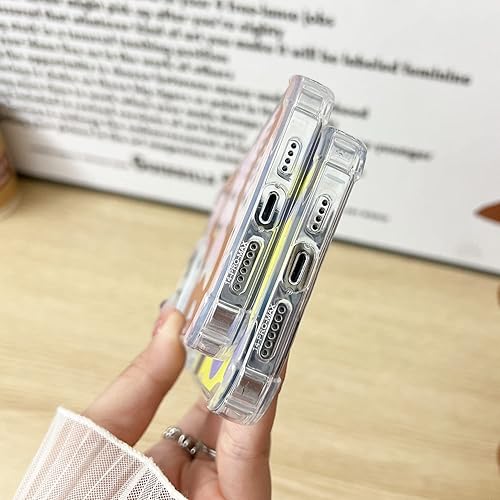 Miniatura 7 de Funda compatible con iPhone 14 Pro, bonito arte ondulado pintado para mujeres y niñas, borde de TPU suave, parte trasera protectora de policarbonato