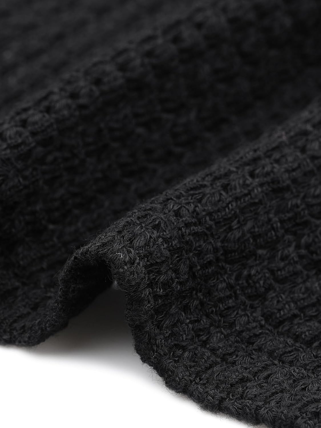 Agnes Orinda Plus Size Waffle Knit Tops for Women V Neck Lace Patchwork Long Sleeve Lightweight Flowy Blouse - Image 5