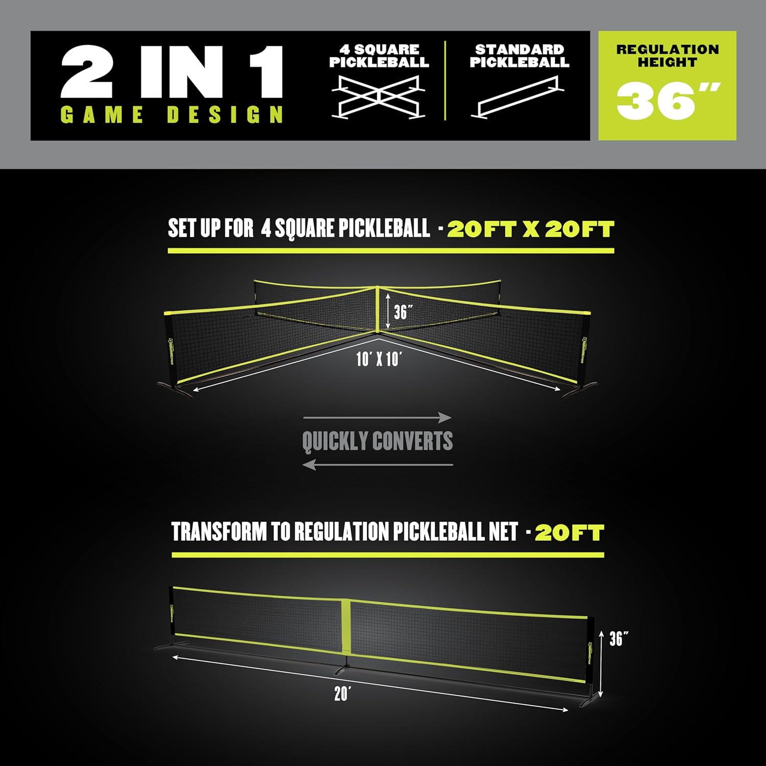 Triumph 4 Square Pickleball Pro Combo