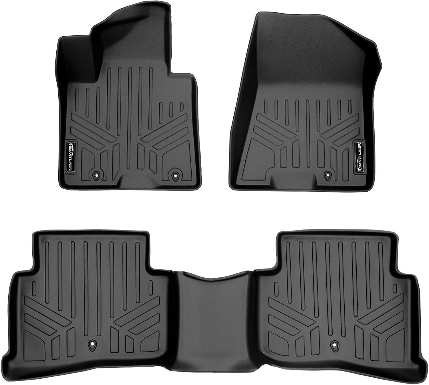 SMARTLINER Custom Fit Floor Mats 2 Row Liner Set Compatible with 2019-2021 Hyundai Tucson