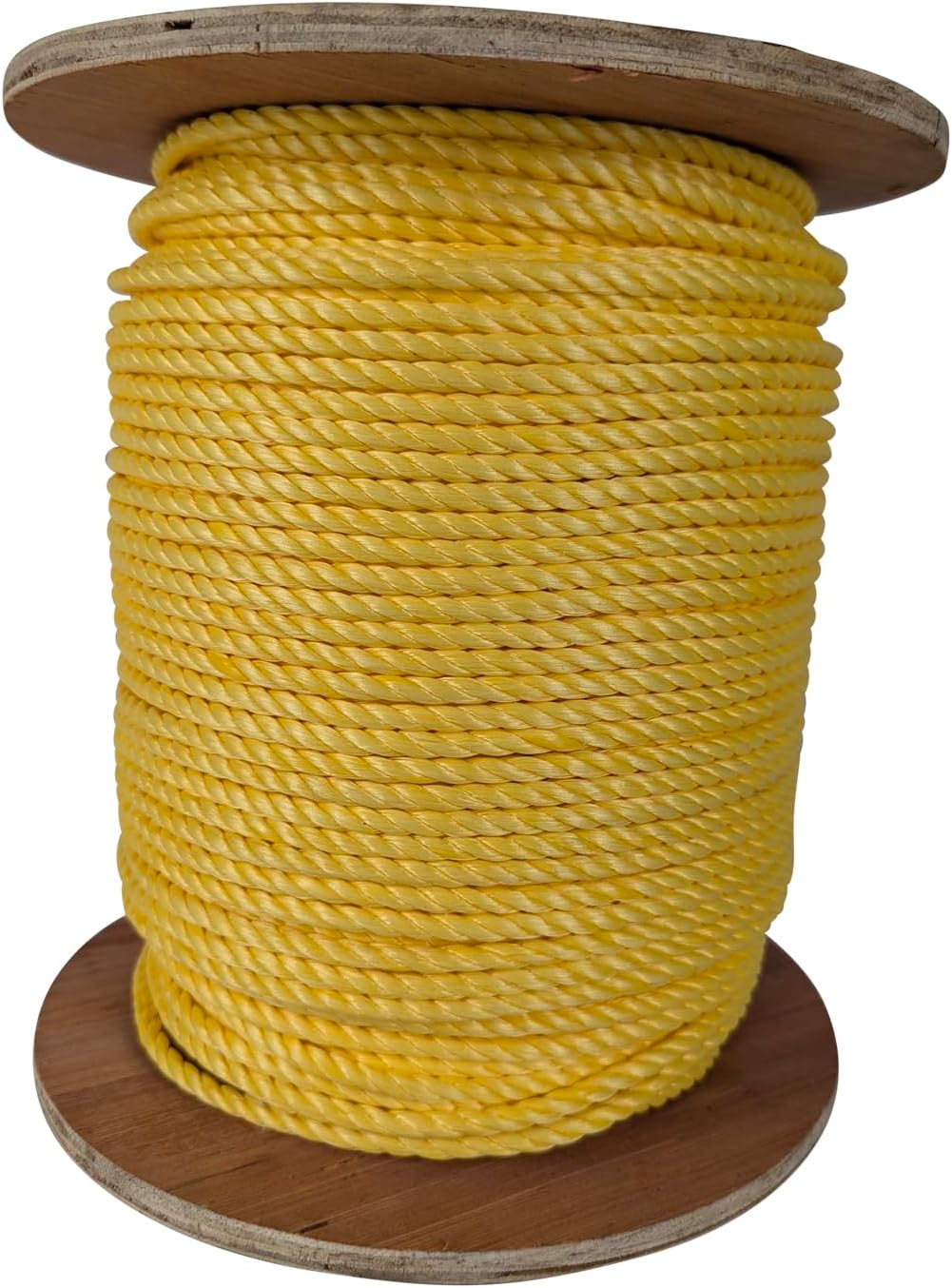 Kemp USA Premium 600' of 1/4" Polypropylene Floating Rope, Yellow with 1,250 LBS Breaking Load, UV Protected