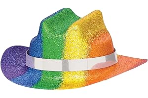 Rainbow Glitter Mini Cowboy Hat: A Dash of Sparkle for Crowd-Stealing Style