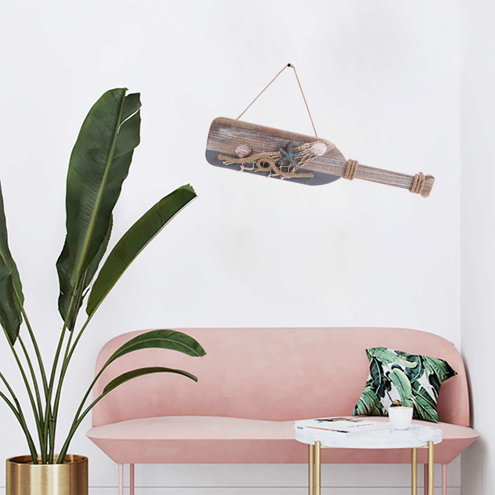PRETYZOOM Holz Ruder Wanddekoration - Vintage Nautischer Wandbehang Für Wohnzimmer & Küche