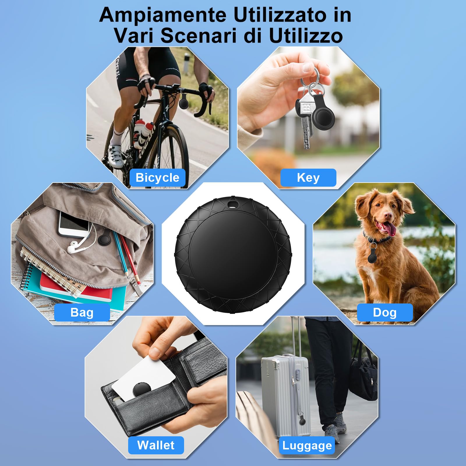 GPS Tracker per Auto, GPS Auto Localizzatore Compatibile con iOS e Android, Tracciamento Globale in Tempo Reale, Localizzatore Gps Senza SIM, per Bambini, Auto, Animali Domestici, IPX6 Impermeabile