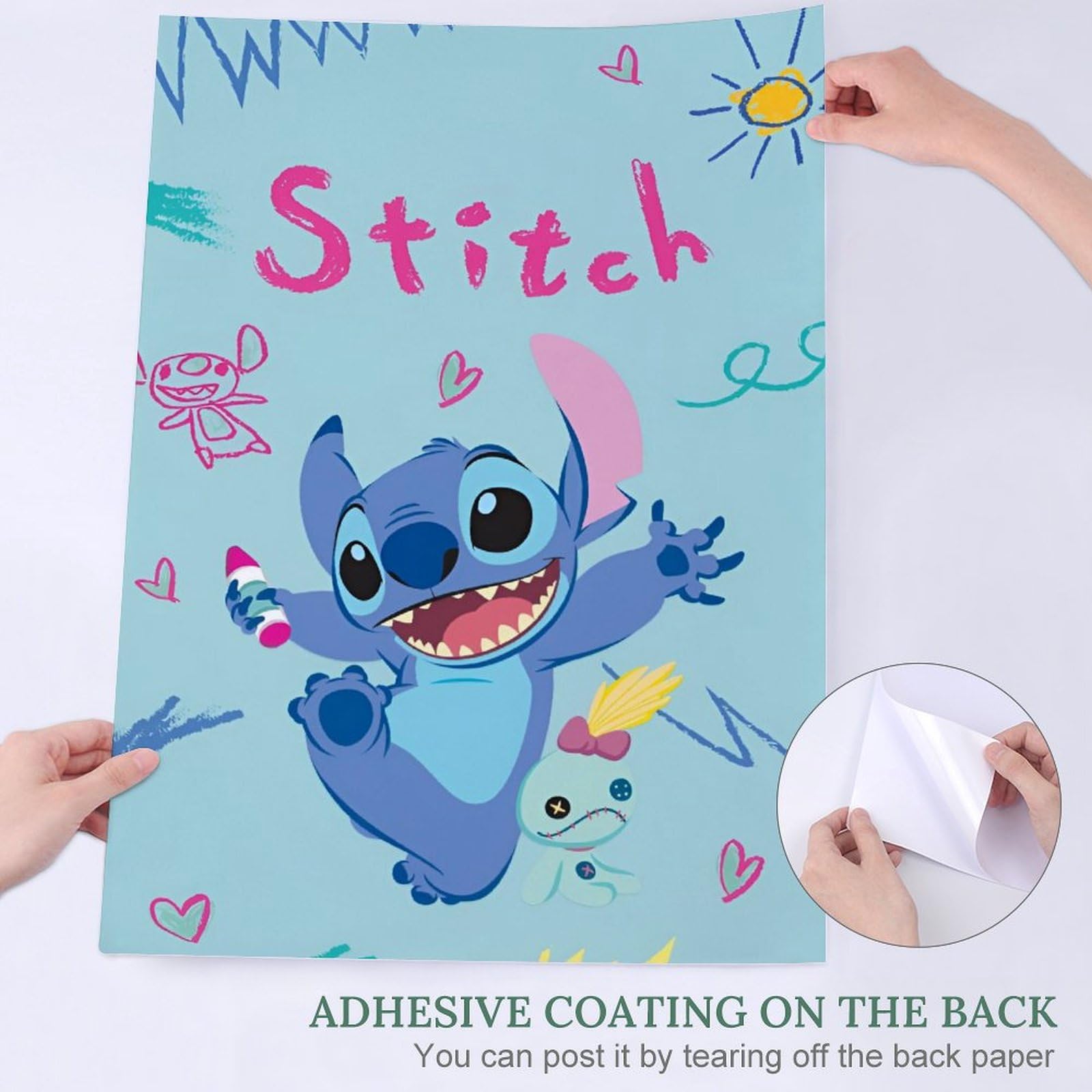 Amazon｜スティッチ ポスター 絵画 インテリア 壁紙用 壁紙 アート