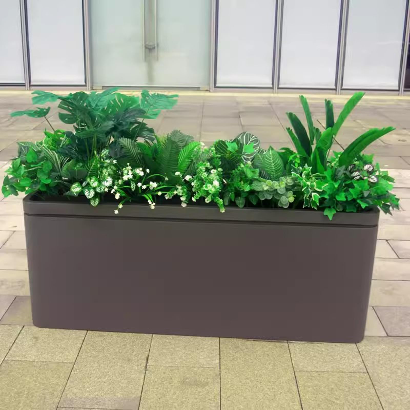 Garden Trough Planters Flower Box Outdoor Commercial Street Trough
