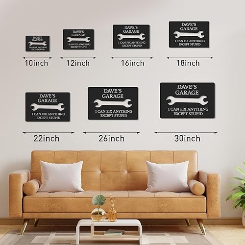 Miniatura 6 de Letreros de garaje personalizados para hombres, letrero de taller de papás, letrero personalizado de metal para exteriores, decoración de cueva de