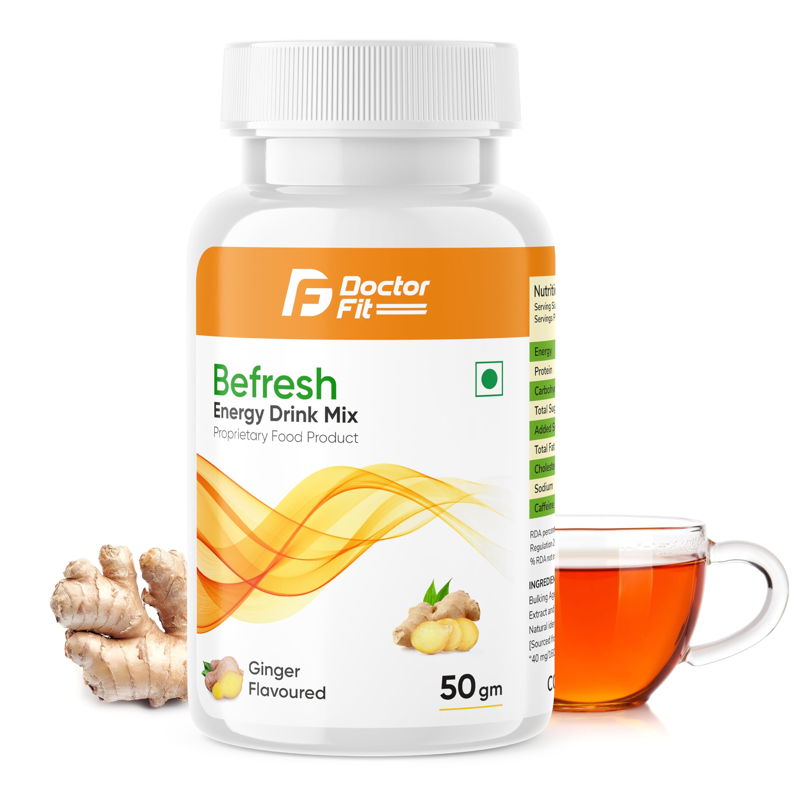 DOCTORFIT Befresh Energy Drink Mix, Herbal Green Tea Extract 50g (Pack of 2), Lemon Flavoured) — Amazon image 13