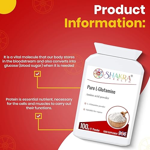 Miniatura 4 de Pure L-Glutamine 100g Pure Targeted Release Vegan Amino Acid Powder for Gastrointestinal Integrity, Neurological Activity, Irritated Bowels & Immune