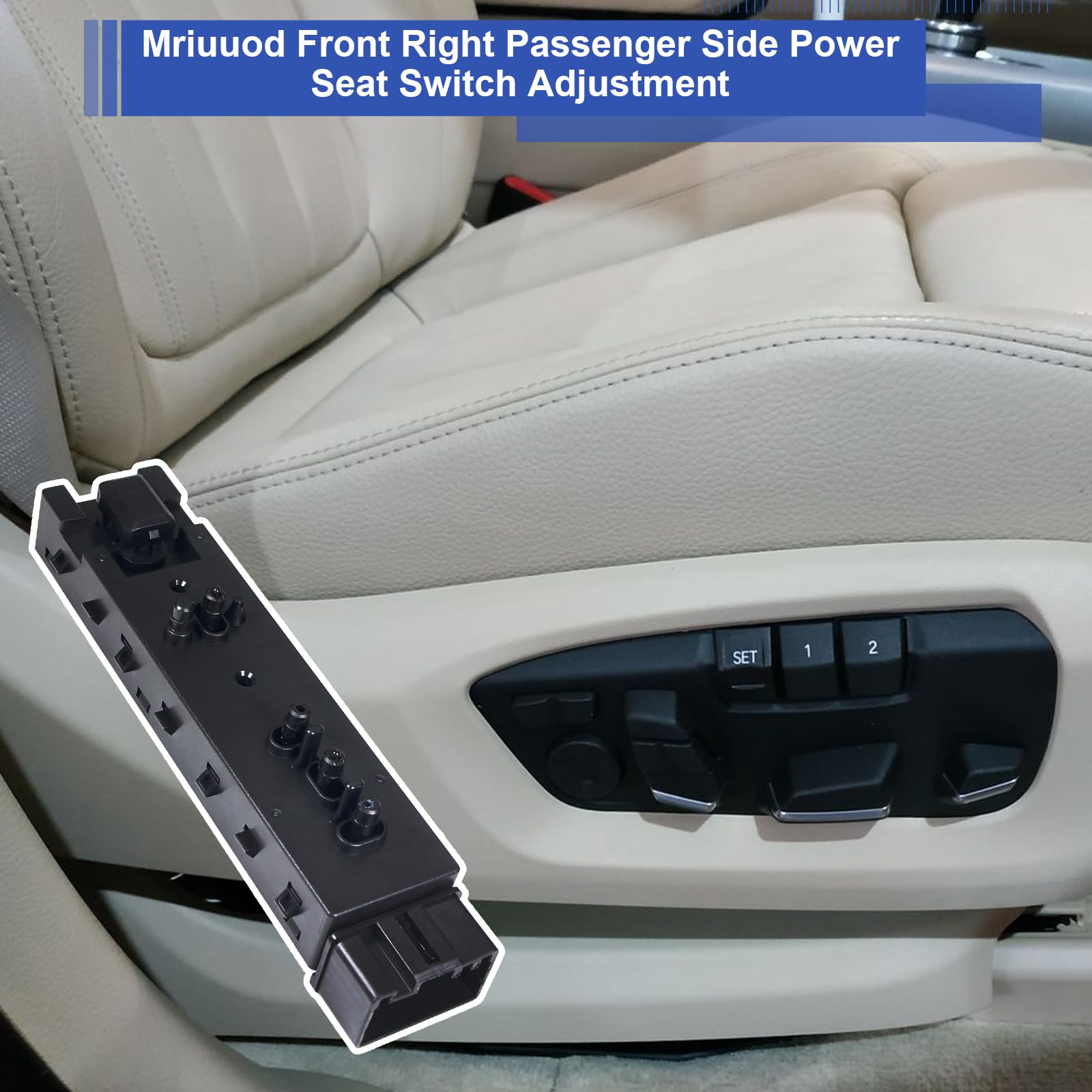 Interruttore sedile passeggero anteriore destro compatibile Ford F150 F250 F350 2006-2019 Lincoln 2006-2019 Mercury 06-11 sostituisce DE9Z14A701BA 9L3Z14A701FA