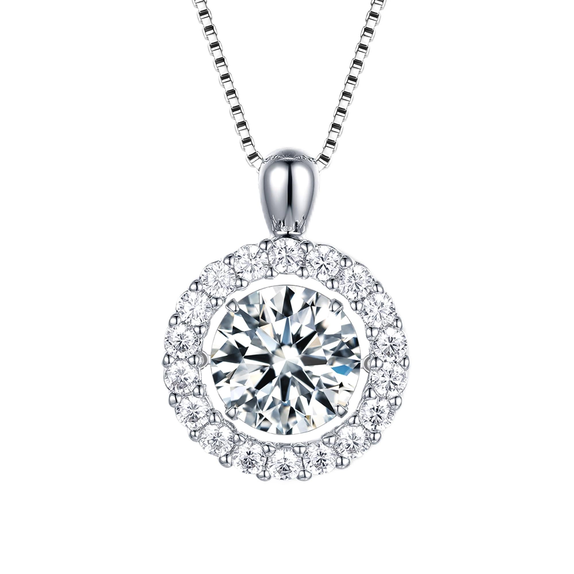 boya Moissanite Necklace for Women, Dancing Necklace for Anniversary Mother's Day Valentines Christmas Gifts for Wife