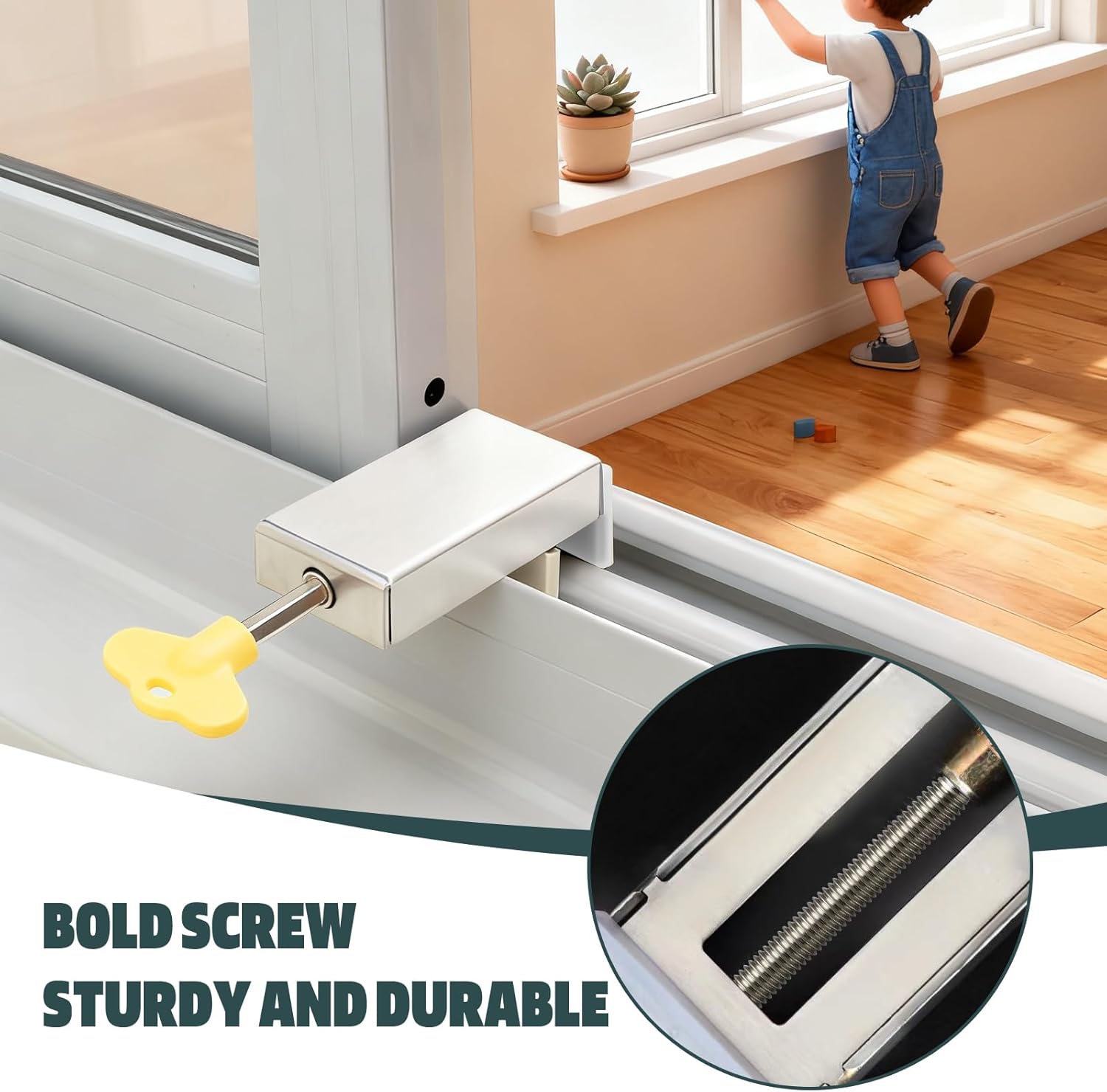 10 Sets Sliding Window Locks, 0.66'' to 1.65'' Adjustable Width Stainless Steel Window Safety Locks, Window Guards Latch Stoppers for Children Vertical and Horizontal Sliding Windows (10PCS)