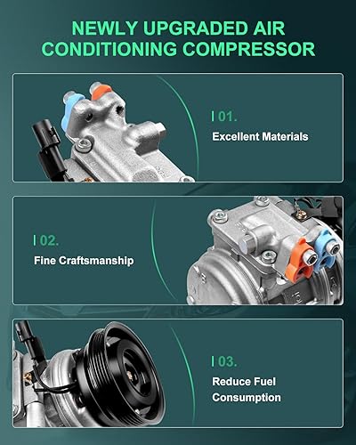 Miniatura 1529 de SCITOO CO 10739C - Compresor de CA compatible con Honda Element 2.4L 2003 2004 2005 2006 2007 2008 2009 2010 2011