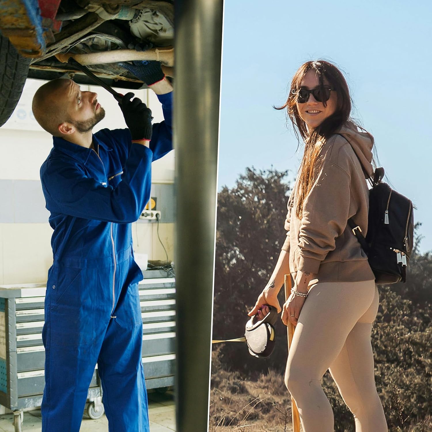 SPIEZ Lightweight Slip-On Safety Shoes for Men & Women, Slip-Resistant Work Shoes with Air Cushioning, Water-Resistant & Decorative Laces, Easy On/Off Sneakers, Black Green, Size 4.5-13.5 - Image 8