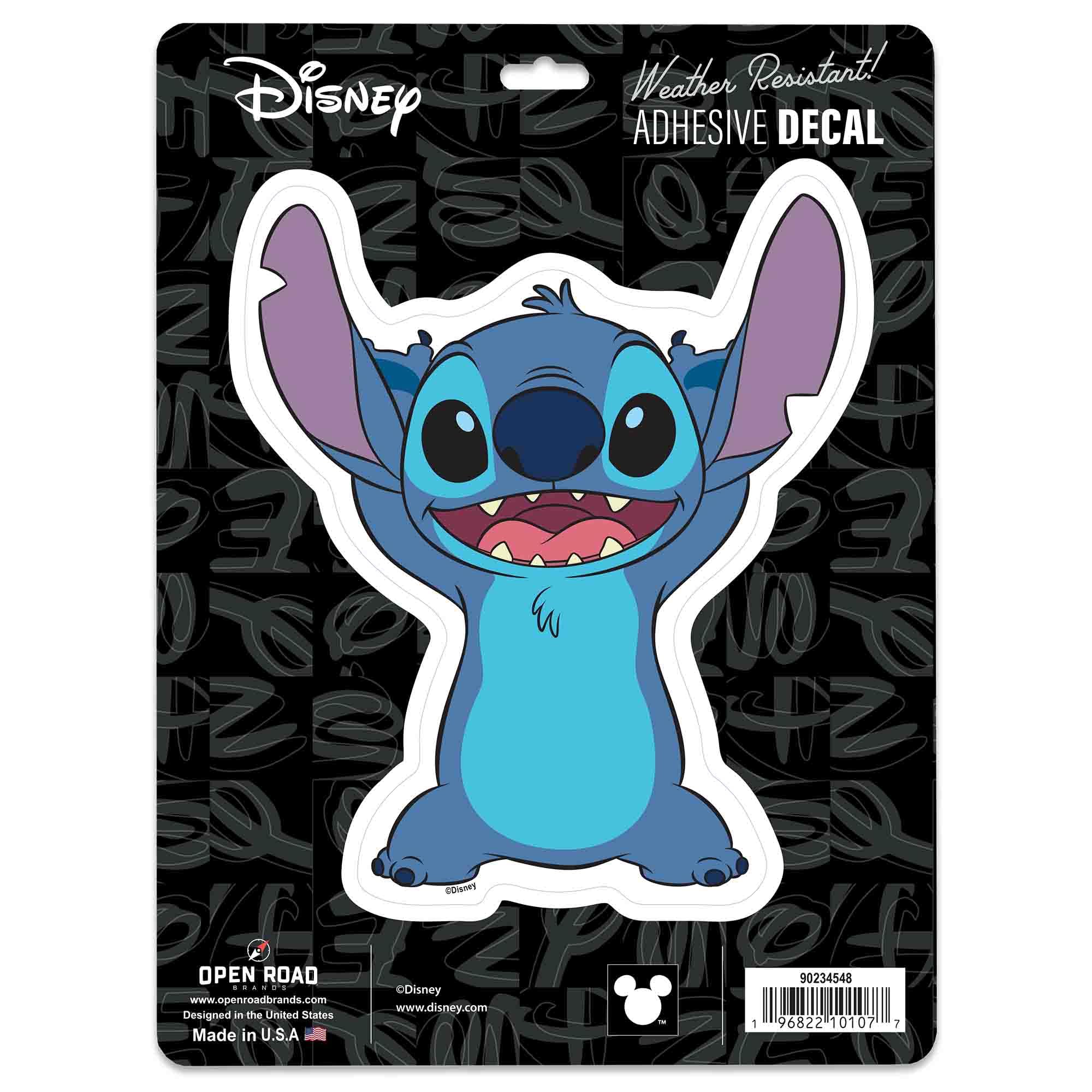 Disney Lilo and Stitch Self Adhesive Vinyl Decal - Fun Car Stitch Sticker - Perfect for Disney Fans